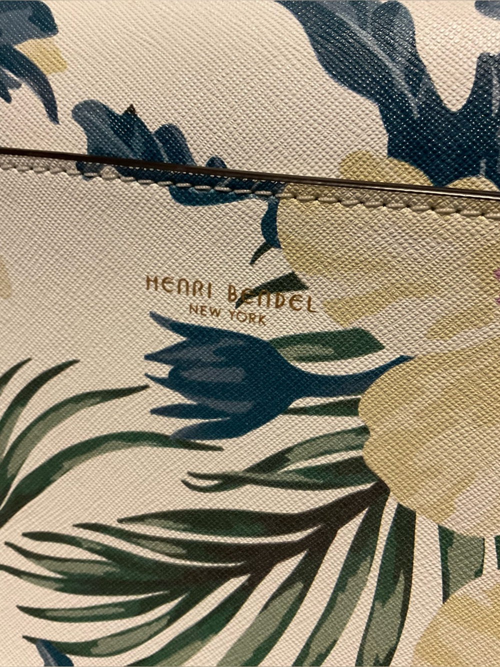 EUC Henri Bendel West 57th Schoolbag in Tropical Floral Print w Dust Bag - Picture 4 of 16